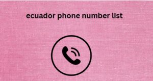 ecuador phone number list